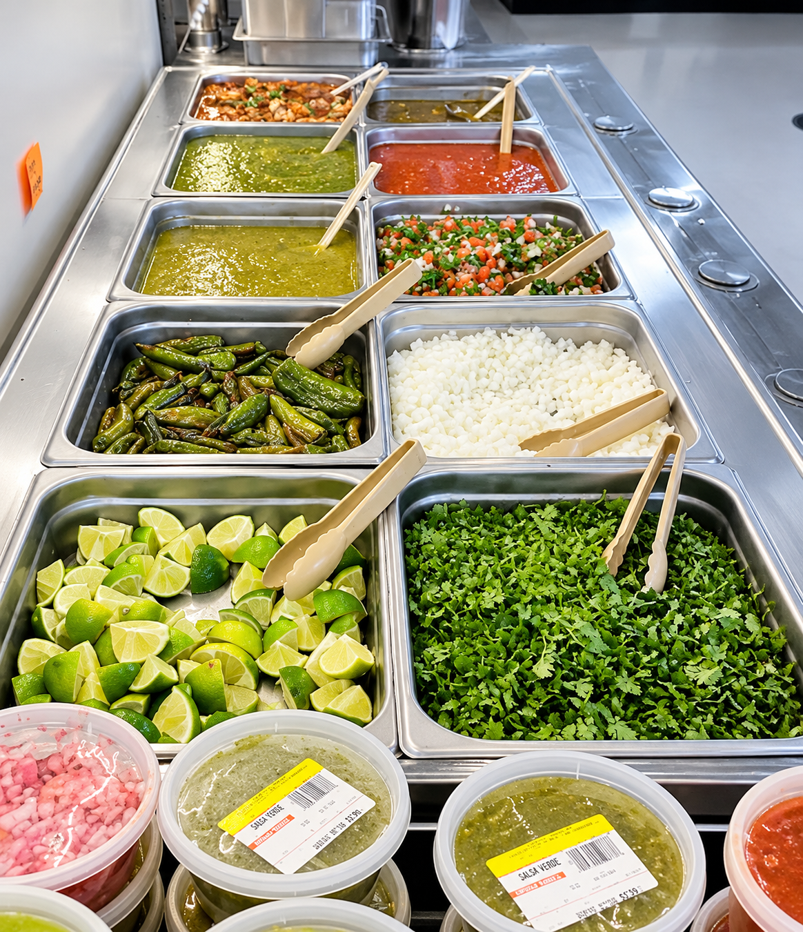 3 Hermanos hot food buffet